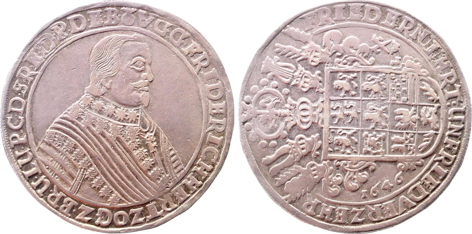 Taler Braunschweig-Lüneburg1646 vz/f.vz Patina Dav 6497
