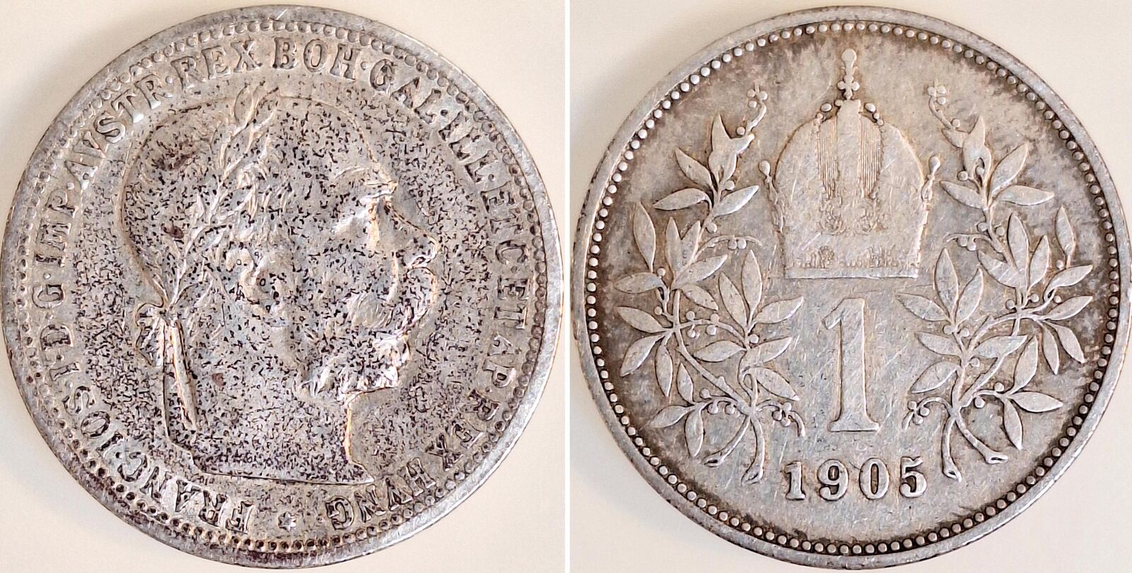 1 Krone 1905 Kaiser FR-J, Österreich SS, G5743