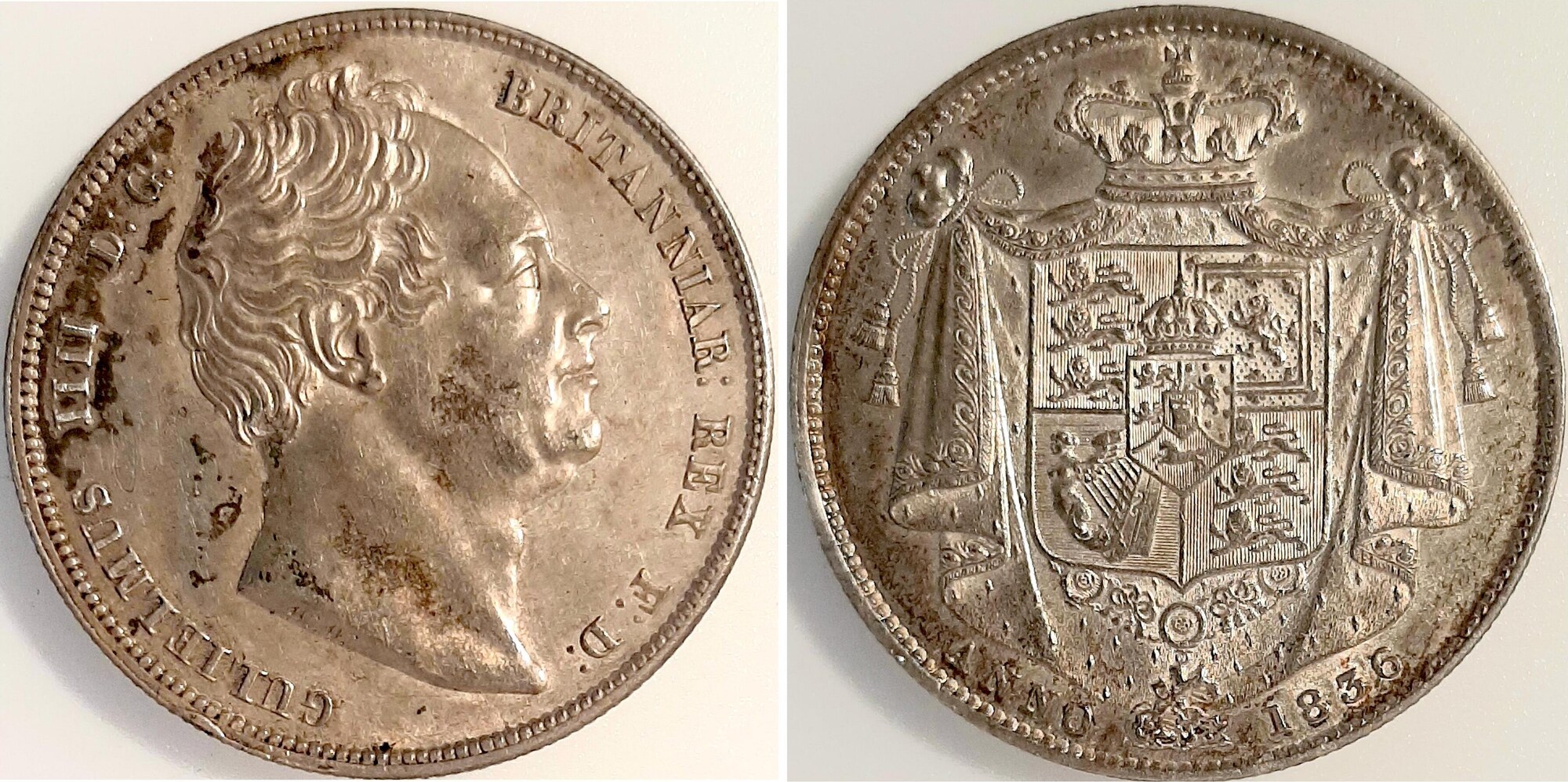 0,5 Crown 1836 Grossbritannien Wilhelm IV, unc.