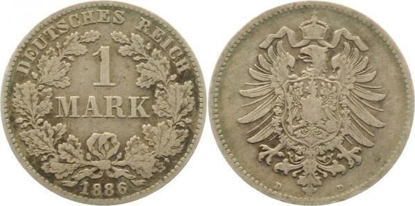 1 Mark 1886 D s/ss