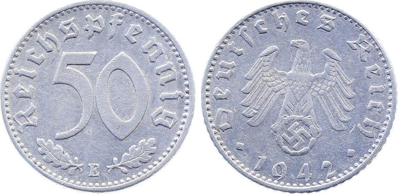 50 Reichspfennig 1942 E ss+J 372