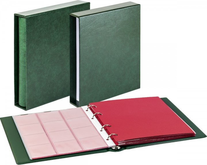 Set: karat-Münzalbum CLASSIC mit Schutzkassette, grün