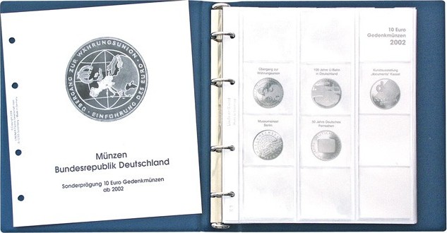Vordruckalbum 10 Euro-Gedenkmünzen Band 1: 2002-2009