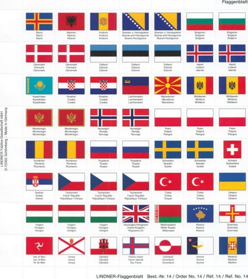 Perforiertes farbiges Flaggenblatt