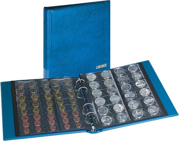 Münzalbum RONDO inkl. 5 Münzblätter Multi Collect-blau