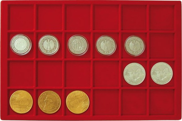 Tableau für 24 Münzen bis 45 mm Ø