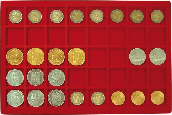 Tableau für 40 Münzen bis 34 mm Ø