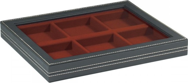 Sammelkassette NERA M mit Sichtfenster und 6 quadratischen Fächern für Fidget Spinner