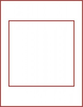 Velourseinlage, dunkelrot, mit einem quadratischen Fach für ein original eingeschweißtes 10 DM-Gedenkmünzen-Set PP