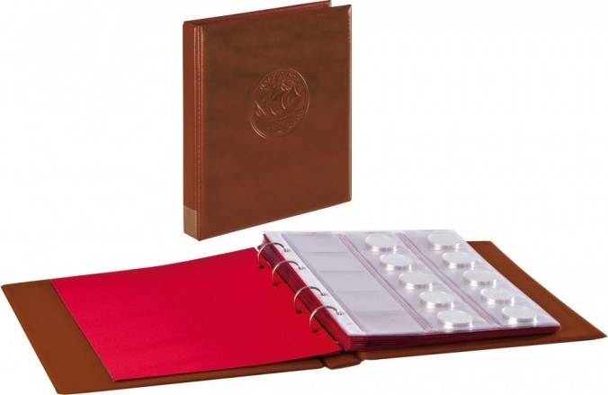 Ringbinder Half Penny inkl. 10 Münzblätter-dunkelbraun
