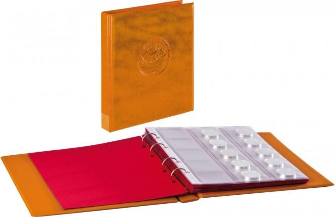 Ringbinder Half Penny inkl. 10 Münzblätter-hellbraun
