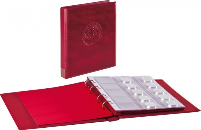 Ringbinder Half Penny inkl. 10 Münzblätter-weinrot