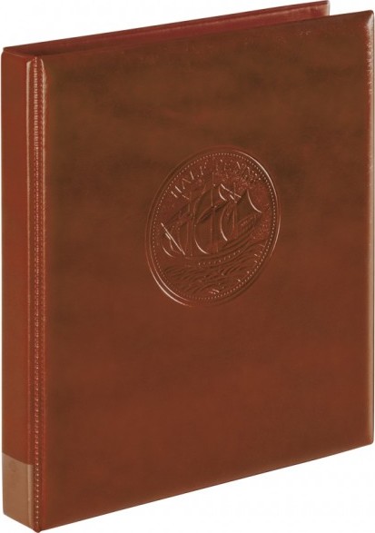 Ringbinder Half Penny, leer-dunkelbraun