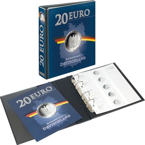 PUBLICA M Vordruckalbum 20 Euro-Silbermünzen Deutschland