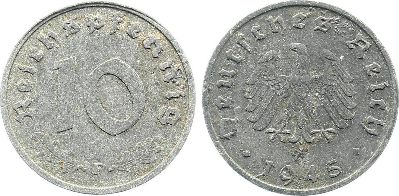 10 Pfennig 1945 10 Pfennig 1945 F J 375 Alliierte Besatzung kl. Fehler sehr schön/vorzüglich