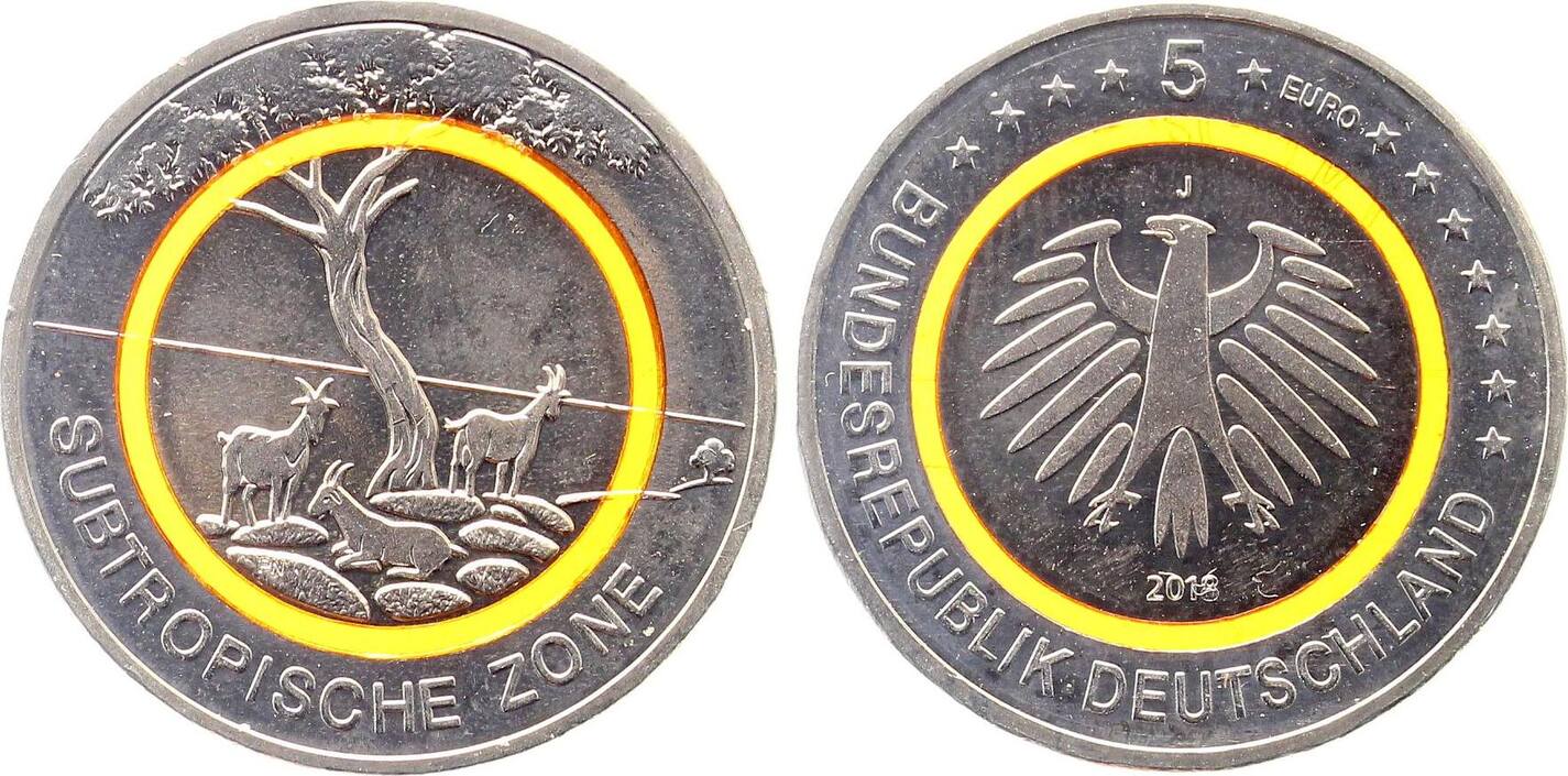 5 Euro 2018 5 Euro Subtropische Zone 2018 J J627 bfr.