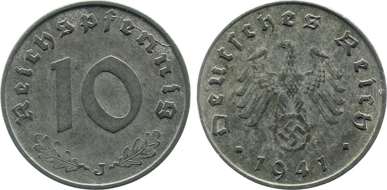 10 Pfennig 1941 10 Reichspfennig 1941 J J 371 Drittes Reich vz vorzüglich