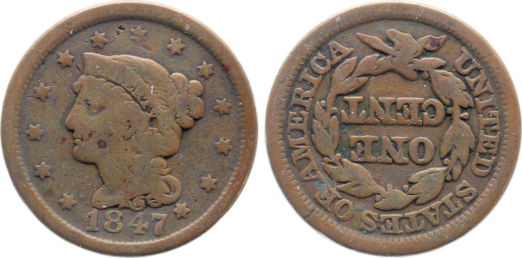1 Cent 1847 1 Cent USA 1847, SS- SS-