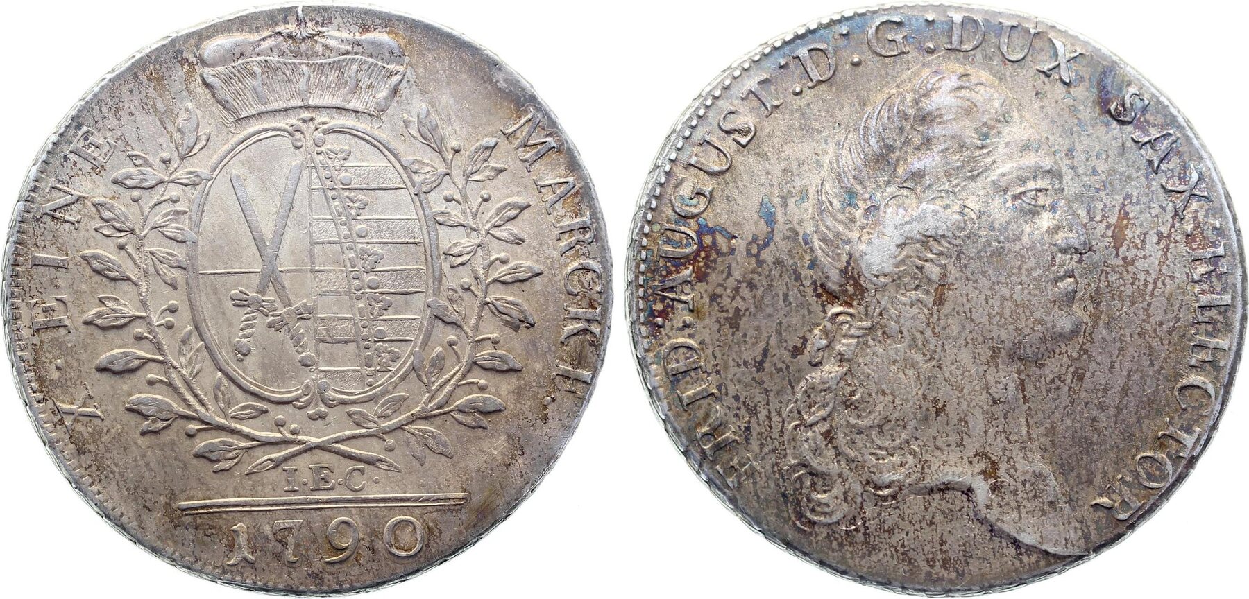 1 Taler 1790 1 Taler Sachsen 1790 Vikariat schöne Patina vorzüglich/stempelglanz