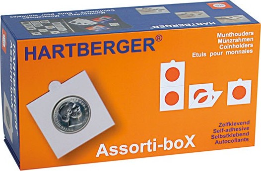 HARTBERGER Assorti-boX, sortiert, Münzrähmchen selbstklebend