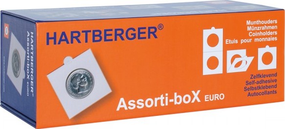 HARTBERGER Assorti-boX EURO, Münzrähmchen selbstklebend, sortiert