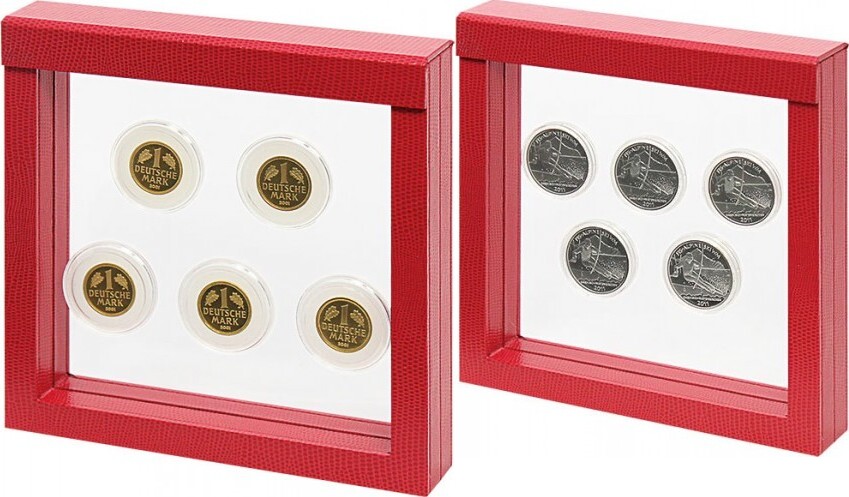 Objektrahmen NIMBUS 150, Rahmeninnenmaße 150 x 150 x 25 mm, Krokodesign, rot