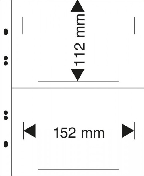 Multi collect Blätter mit 2 Taschen (152 x 112 mm), glasklar, 10er-Packung