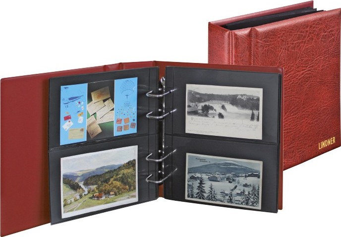 Multi Collect Sammelalbum für Fotos / Postkarten / Banknoten mit 20 geteilten, beidseitig bestückbaren Folienblättern für bis zu