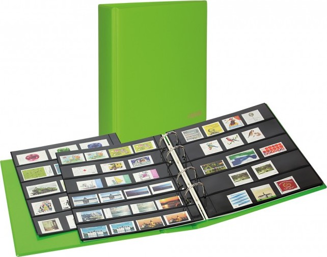 PUBLICA M COLOR Briefmarken-Einsteckalbum mit 10 beidseitig bestückbaren Folien-Einsteckblättern in zwei Ausführungen-Spring (gr