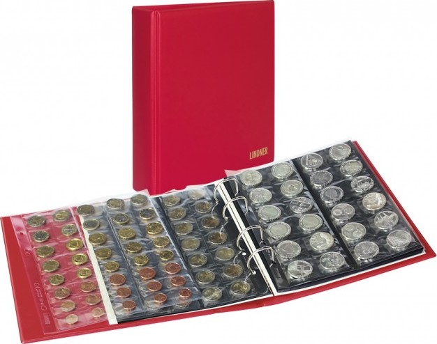 PUBLICA M COLOR Münzalbum mit 10 Münzblättern in 5 Ausführungen-Berry (rot)