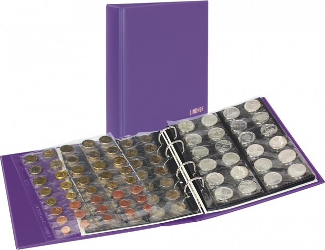 PUBLICA M COLOR Münzalbum mit 10 Münzblättern in 5 Ausführungen-Viola (Lila)