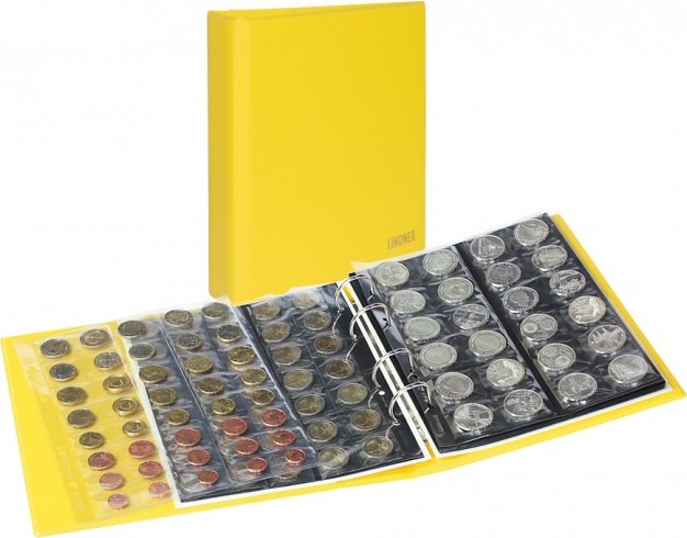 PUBLICA M COLOR Münzalbum mit 10 Münzblättern in 5 Ausführungen-Solino (gelb)