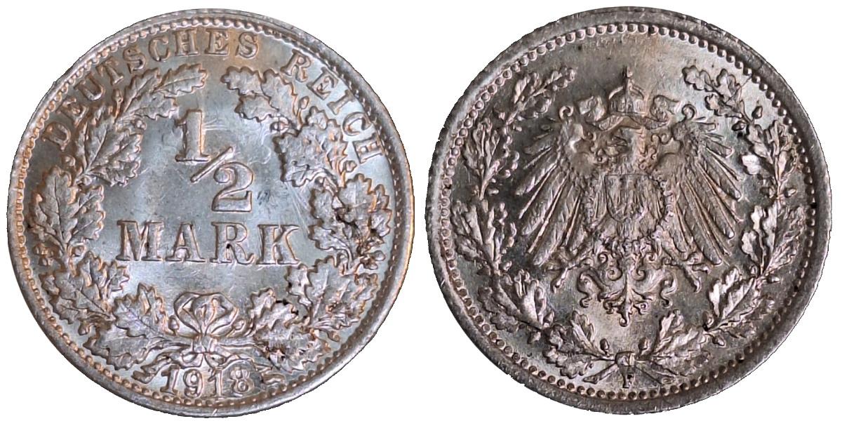 1/2 Mark 1918 F vz/st J 016