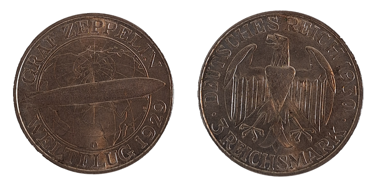 3 Mark 1930 Zeppelin 1930 D J 342 vz/stgl