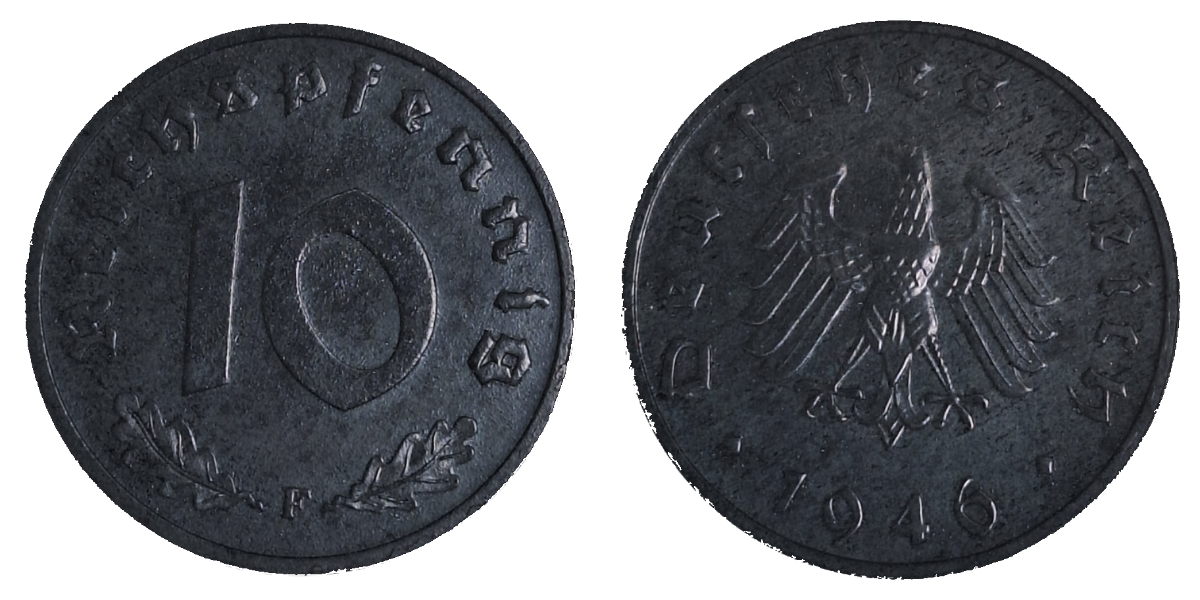 10 Reichspfennig 1946 F selten