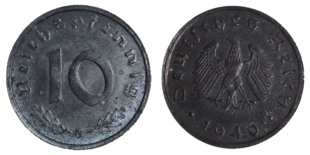 10 Reichspfennig 1946 G J375 Alliierte Besatzung