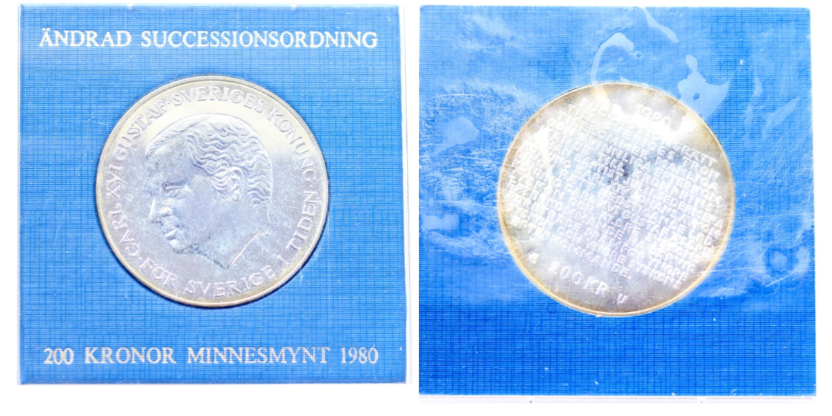 200 Kronen Kronor 1980 Schweden Prooflike, in Originalslab