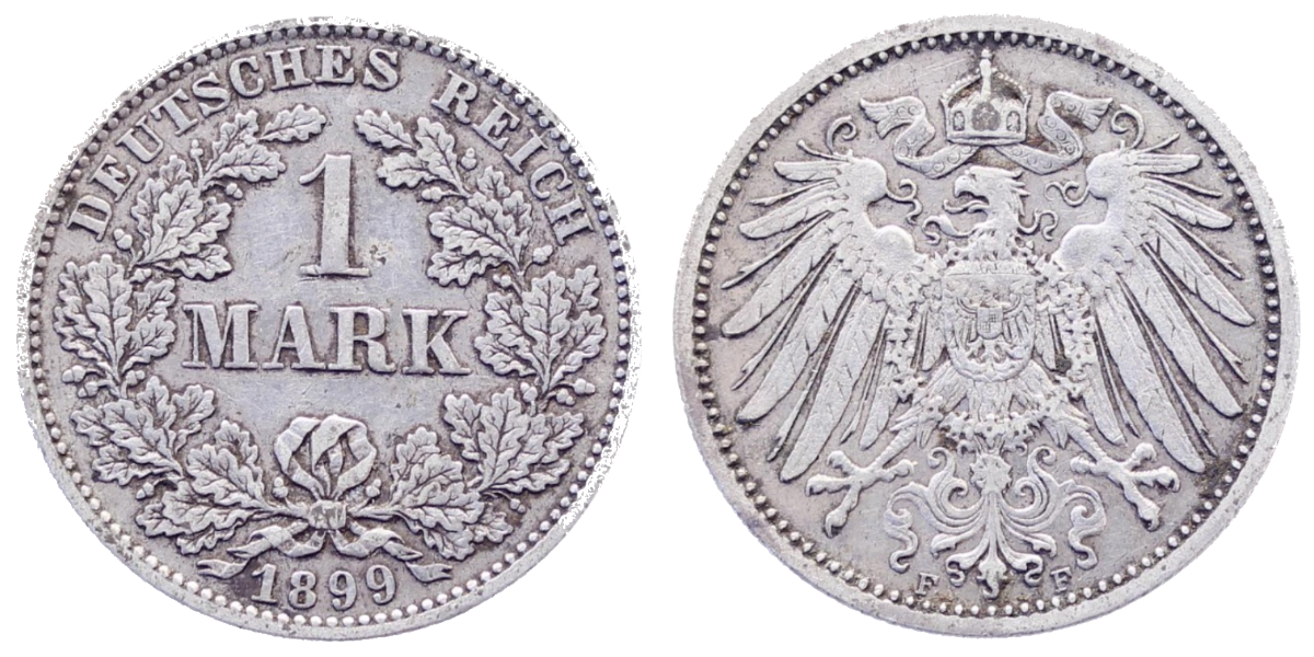 1 Mark 1899 F ss J 017 Deutsches Reich