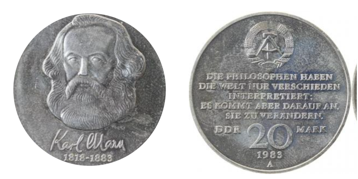 20 Mark 100 Todtestag Marx 1983 vorzüglich