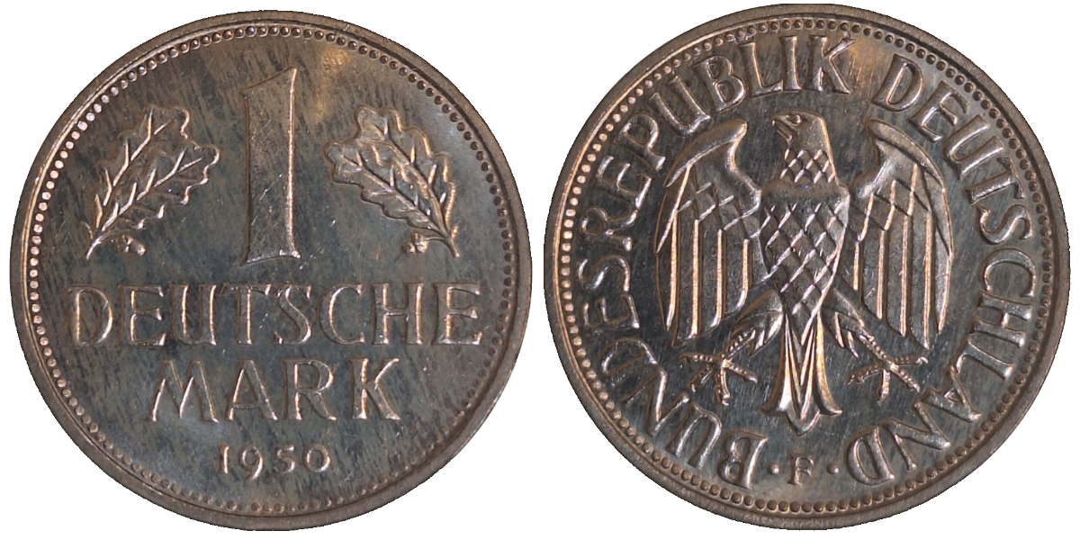 1 Deutsche Mark 1950 F J385 1 DM