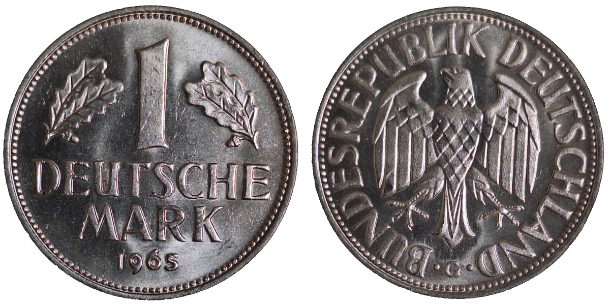 1 Deutsche Mark 1965 G bfr/stgl TOP1 DM
