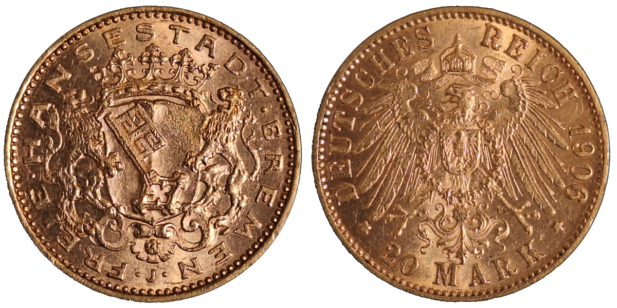 20M. Bremen 1906 J vz+
