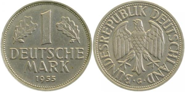 1 DM 1955 G,1964 G und 1968 J ss