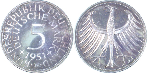 5 DM 1951 D ss